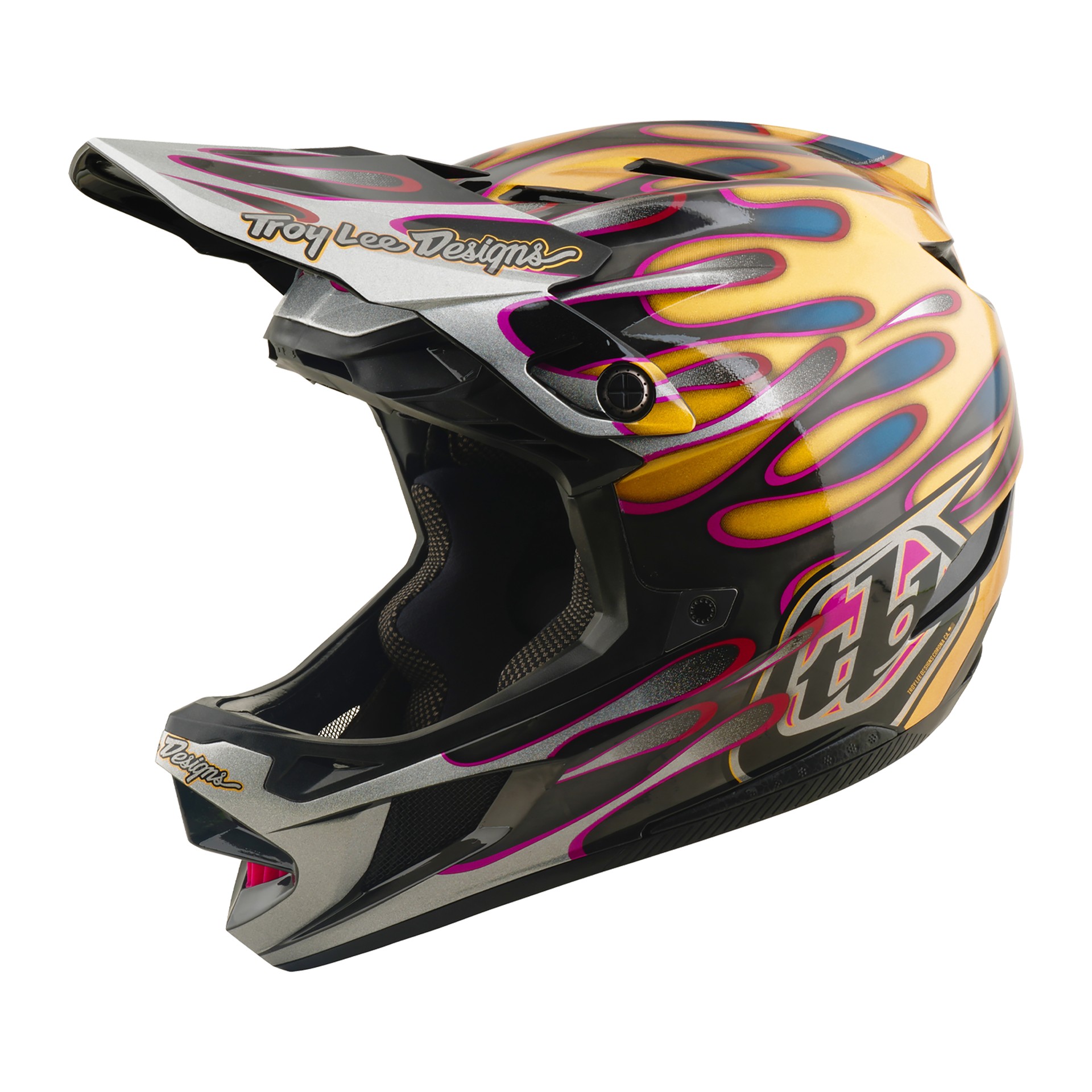 Casco MTB Troy lee designs D4 Carbón Overspray Gold / Black