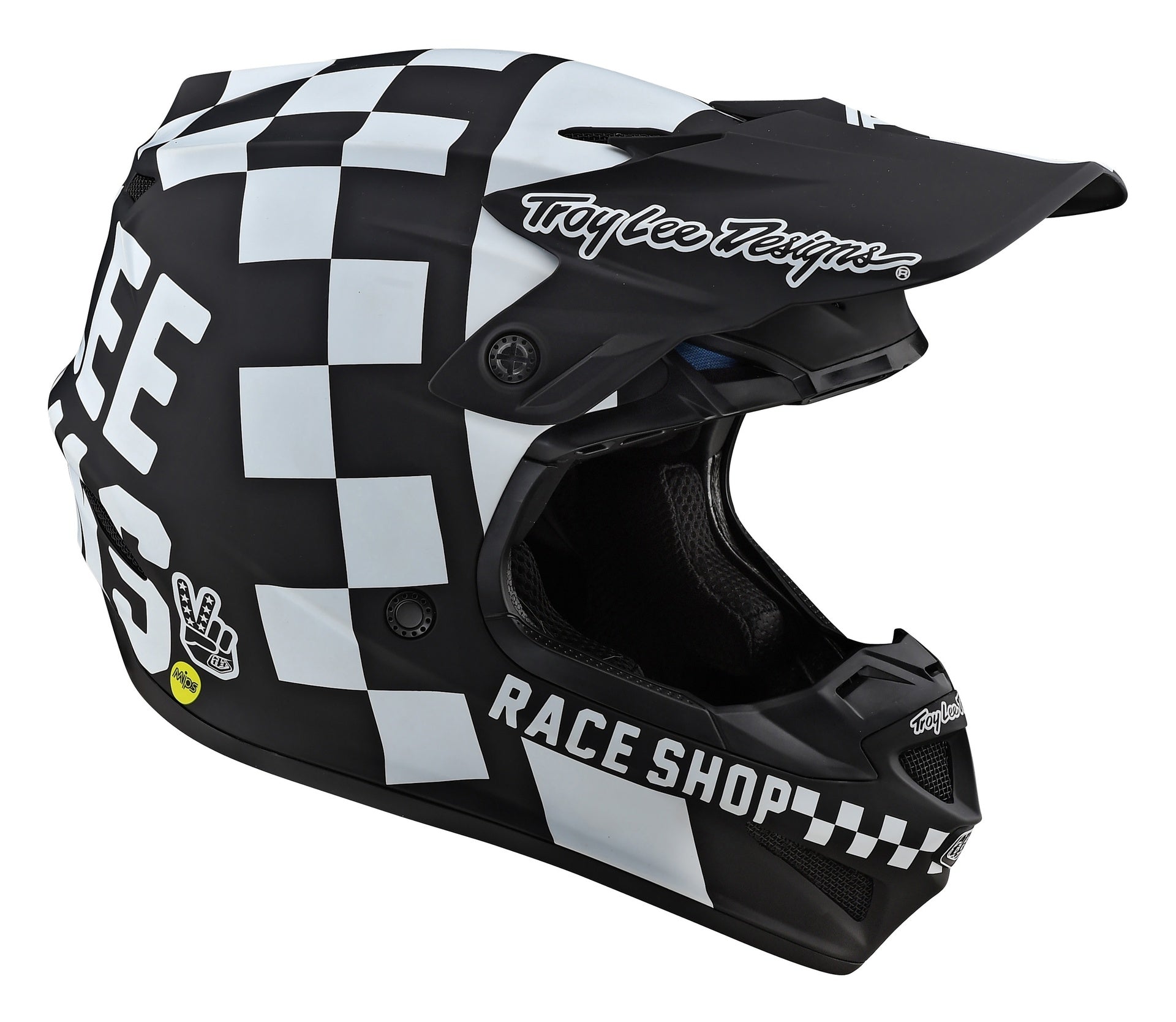 Casco Troy Lee Designs Se4 Polyacrylite Checker Black / White