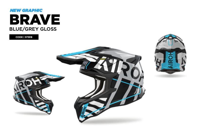 Helmet Strycker Brave Blue/Grey Gloss