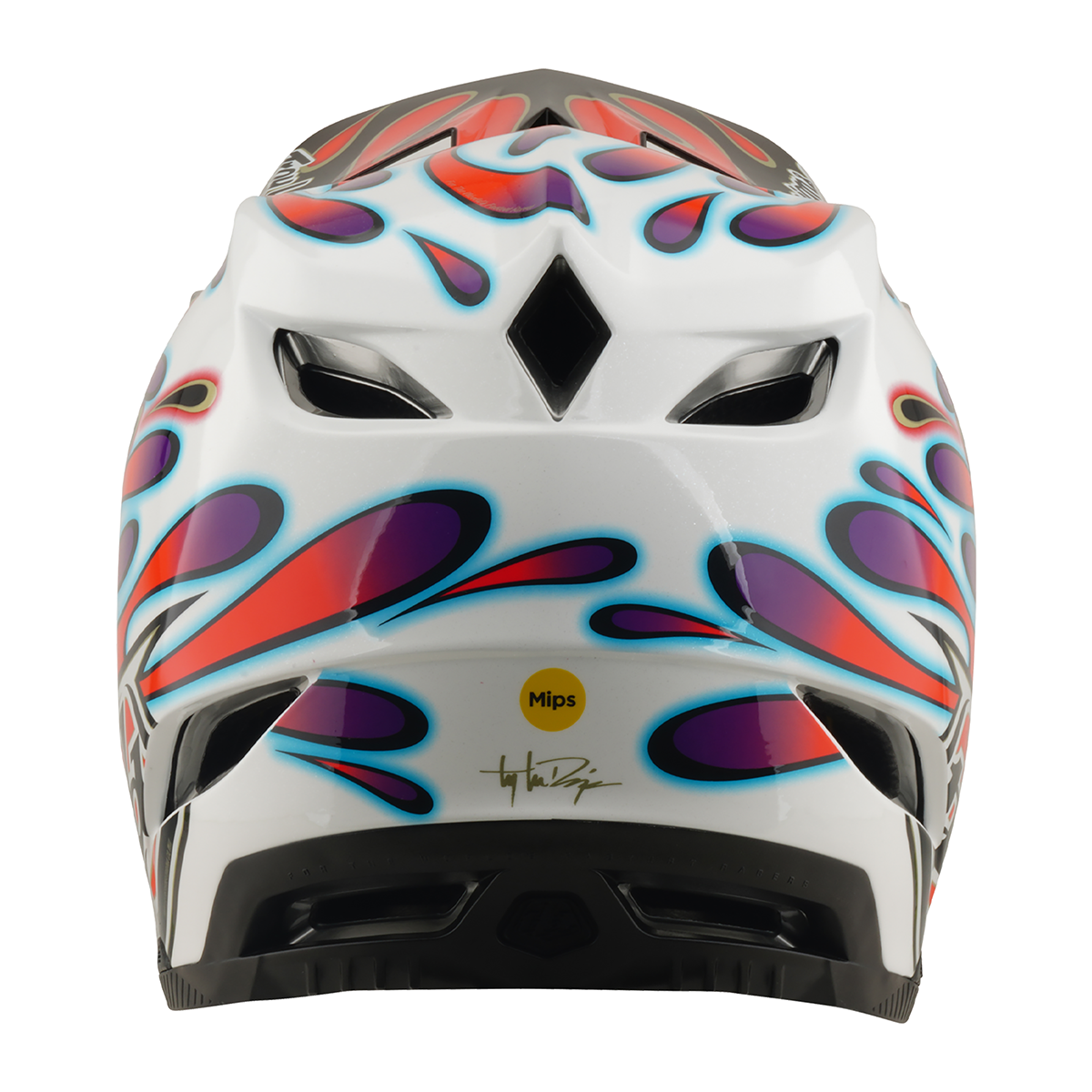 Casco MTB Troy lee designs D4 Composite Overspray White / Red