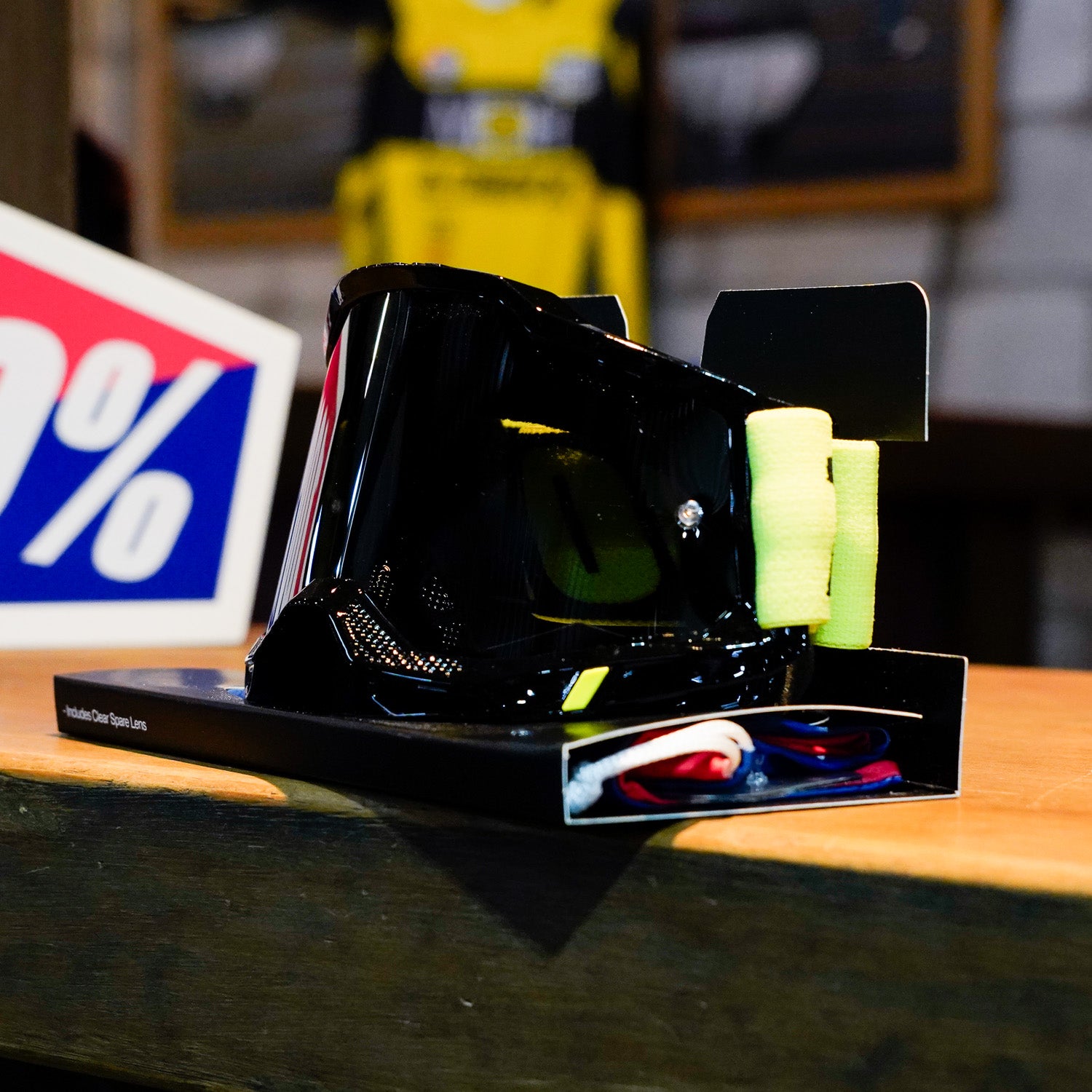 Goggles 100% Accuri 2 Neon Yellow - Mica Espejo Plateada