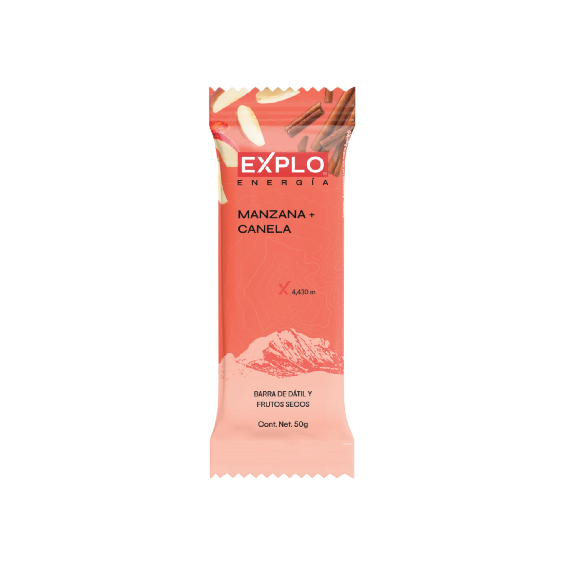 Barra energética EXPLO sabor Manzana + Canela 50 g