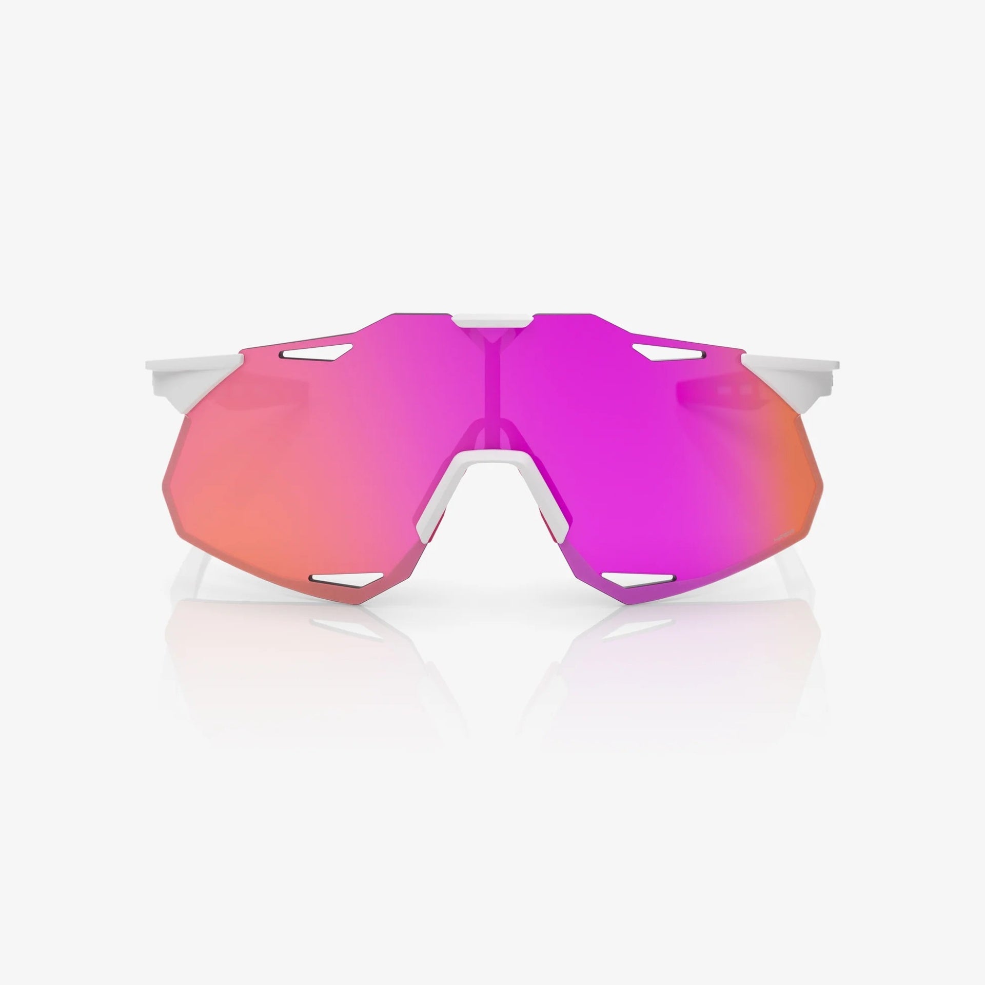 Lentes deportivos 100% HYPERCRAFT XS Matte White/Pink - HiPER Vital Pink Mirror Lens
