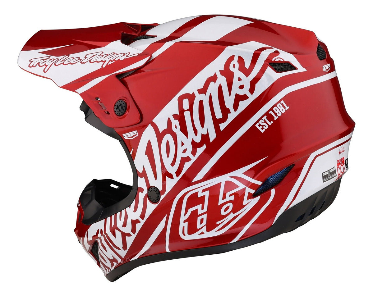 Casco Troy Lee Designs GP Moto Slice Red / White