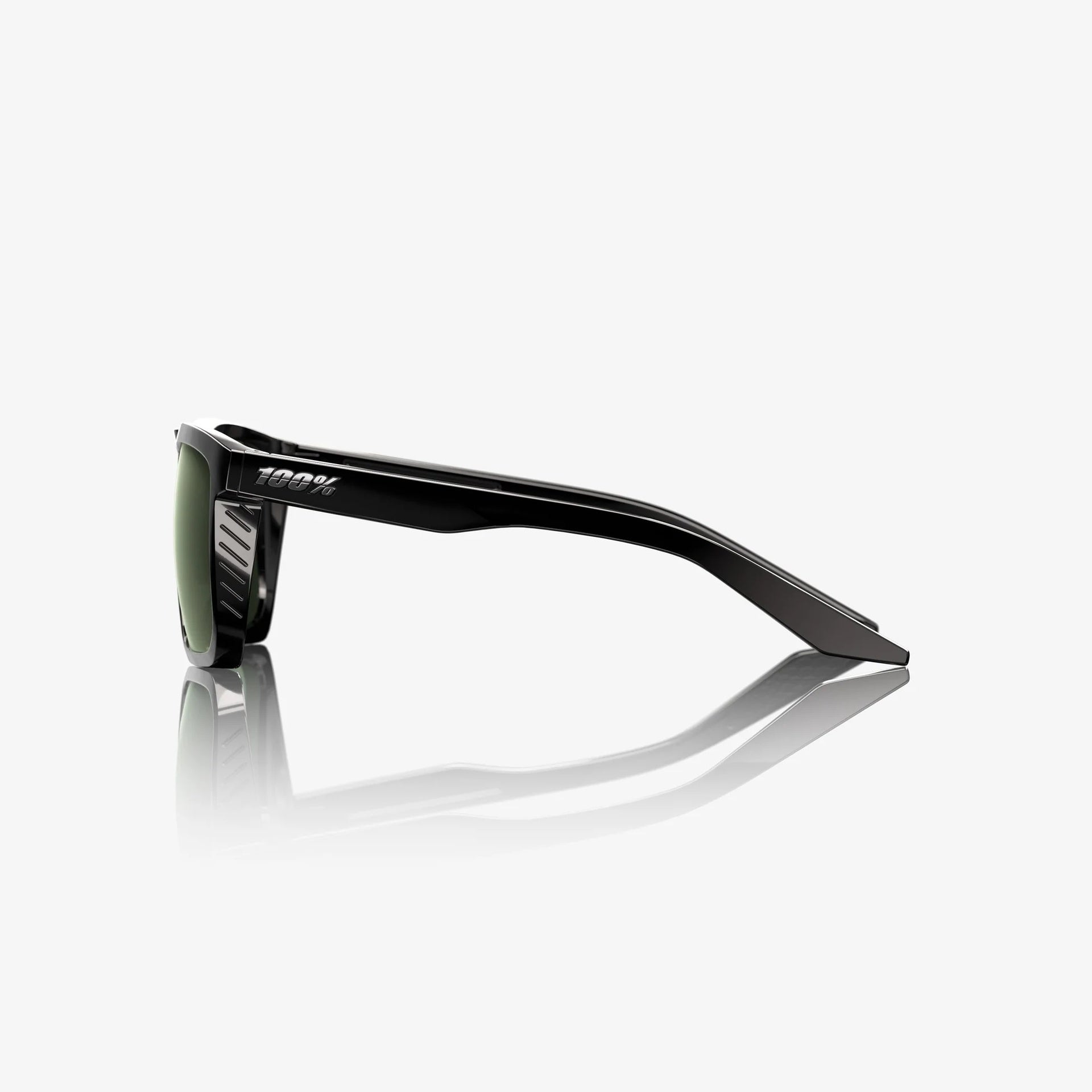Lentes lifestyle 100% RENSHAW - Polished Black - Grey Green