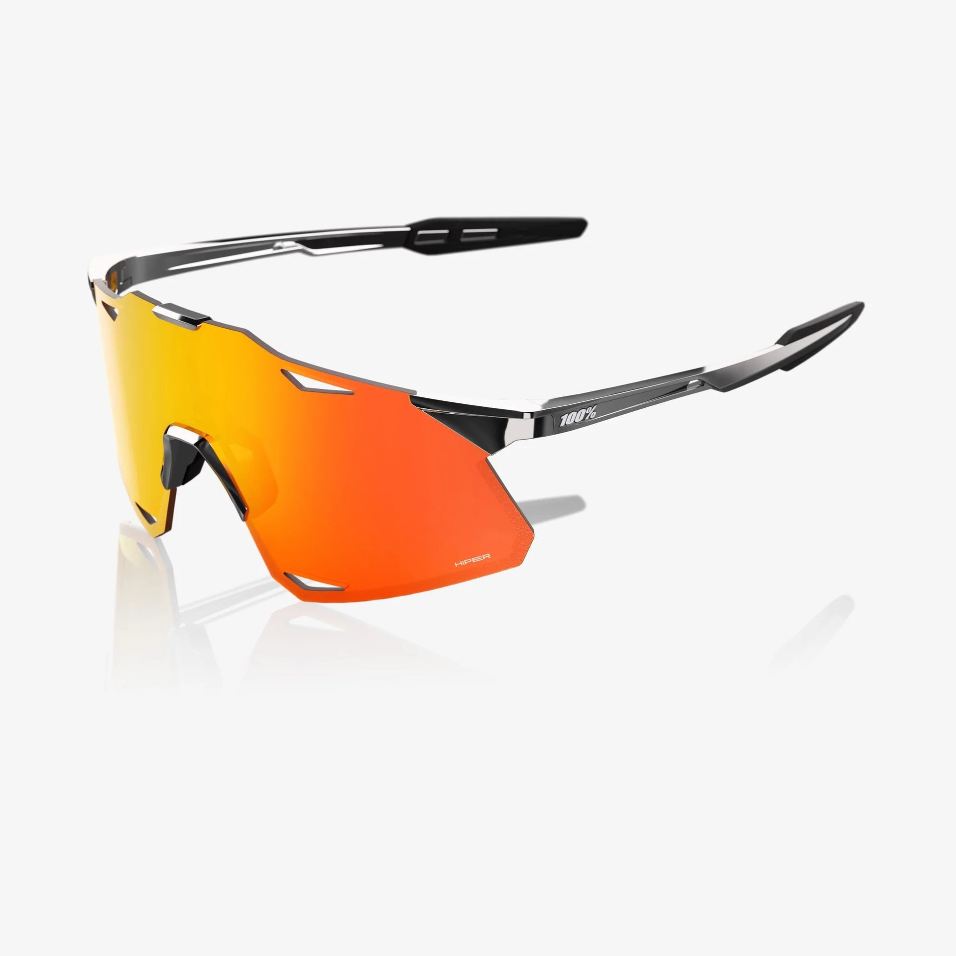 Lentes deportivos 100% HYPERCRAFT - Black Chrome - HiPER Red Mirror