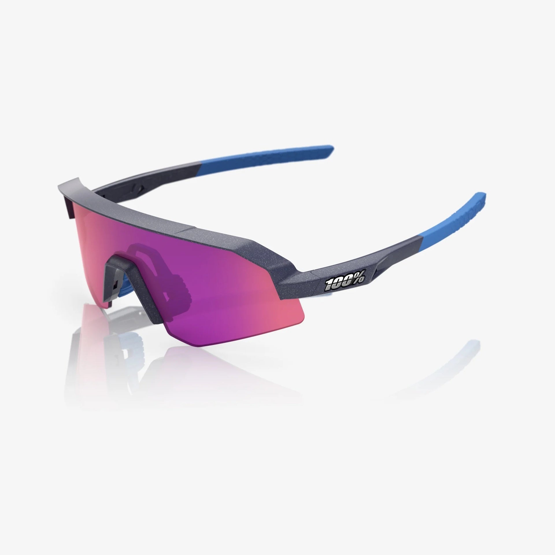 Lentes deportivos juveniles 100% SLENDALE YOUTH Satin Storm Metallic - Purple Mirror Lens