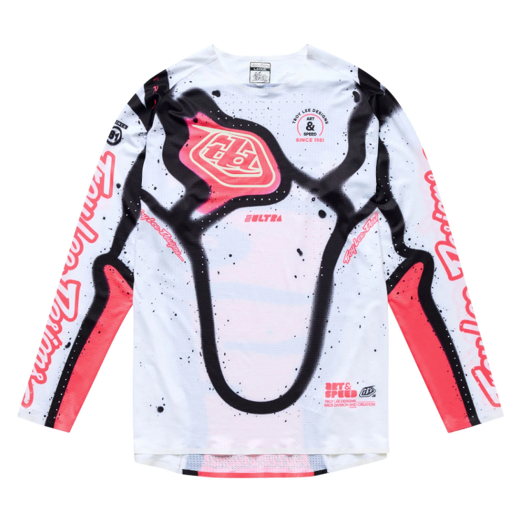 Jersey Troy Lee Designs SE Ultra Membrane White / Infra Red
