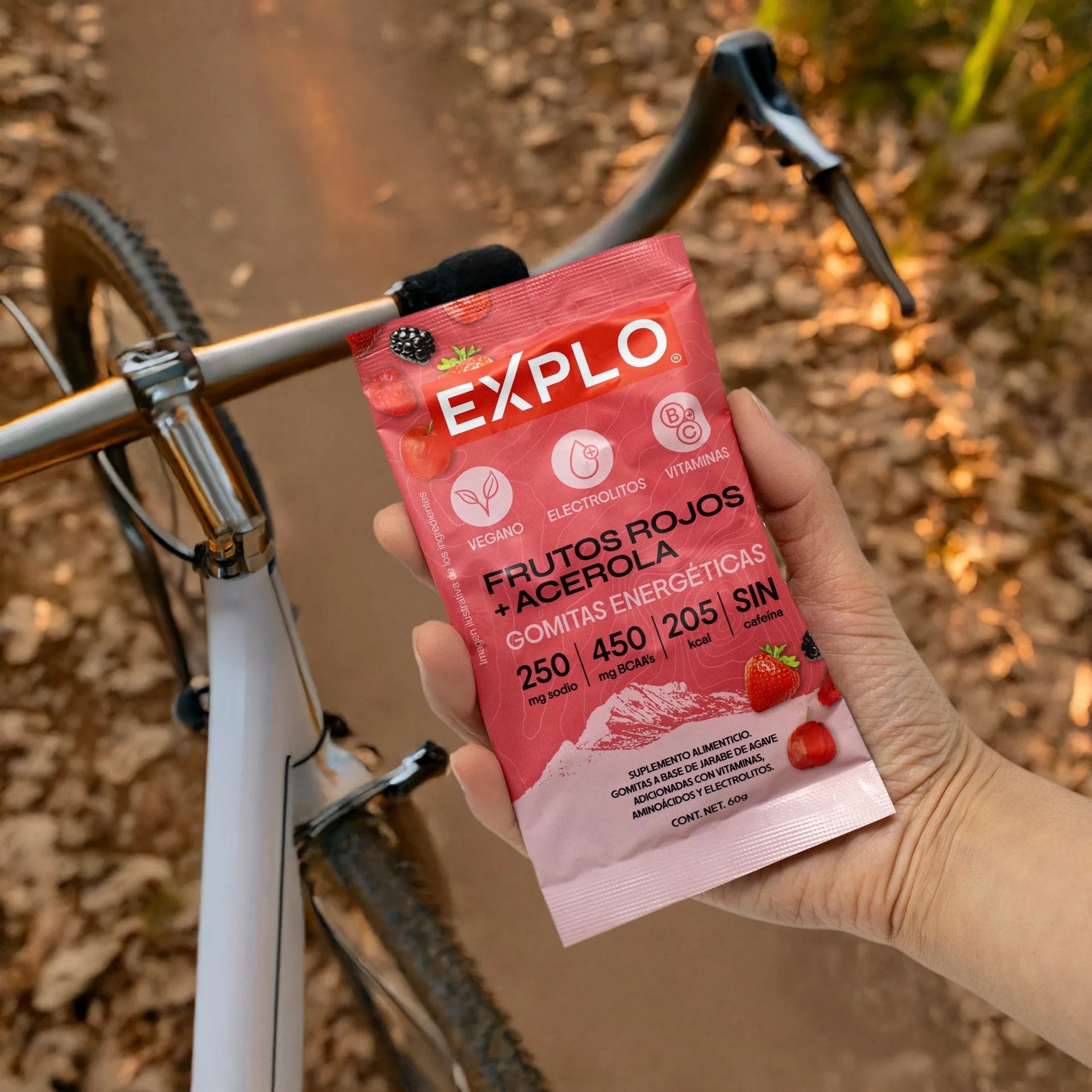 Gomitas energéticas EXPLO sabor Frutos Rojos + Acerola 60 g