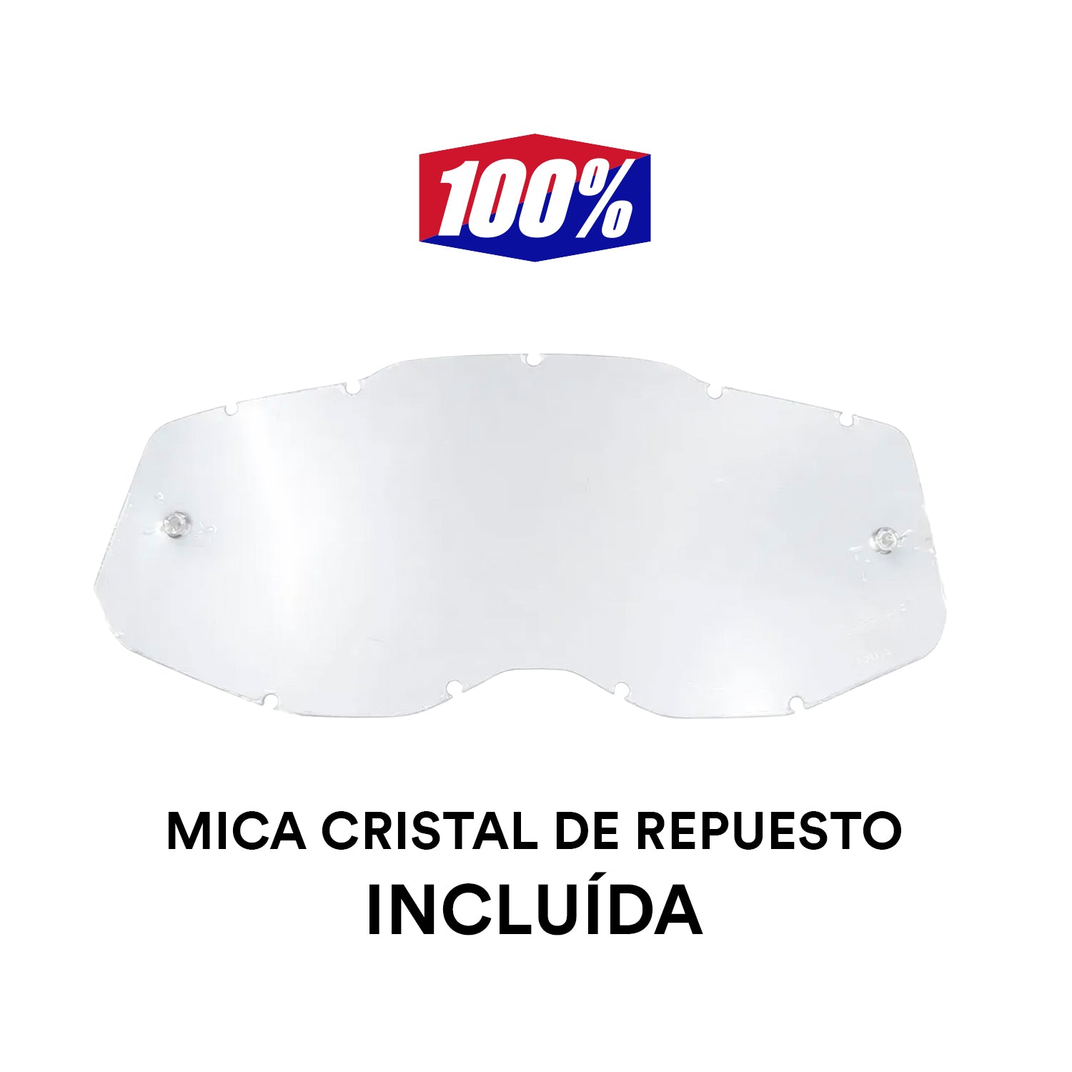 Goggles 100% Accuri 2 Black - Mica Espejo Plateada