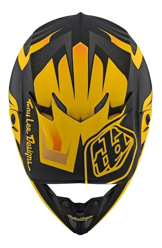 Casco Troy Lee Designs Se4 Ece de Carbón Flash Black / Yellow