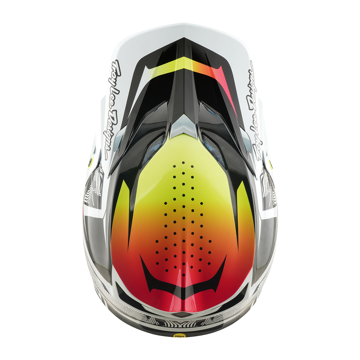 Casco para moto Troy Lee Designs SE5 ECE de Carbón Lined Up White