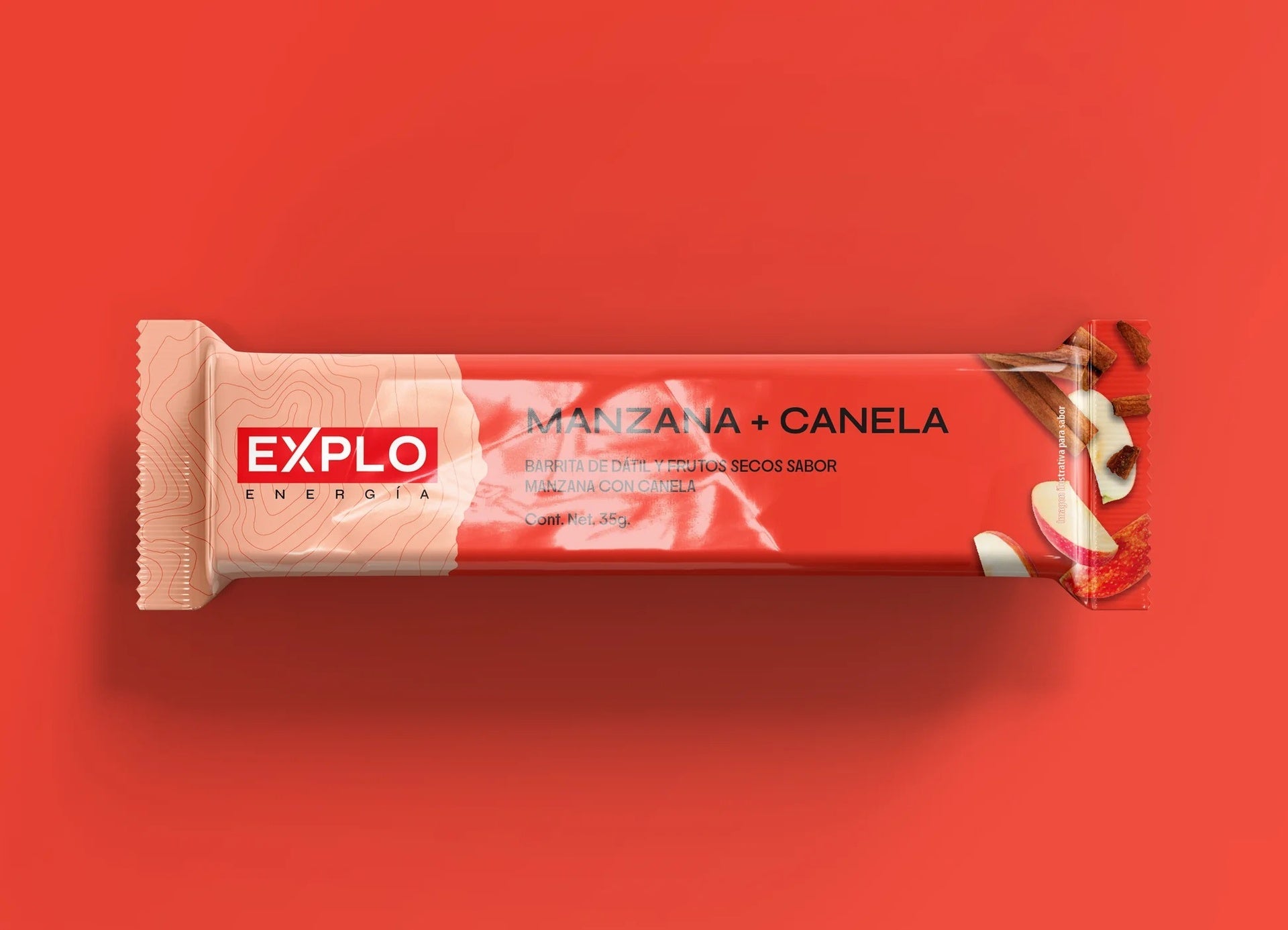 Barra energética EXPLO sabor Manzana + Canela 35 g