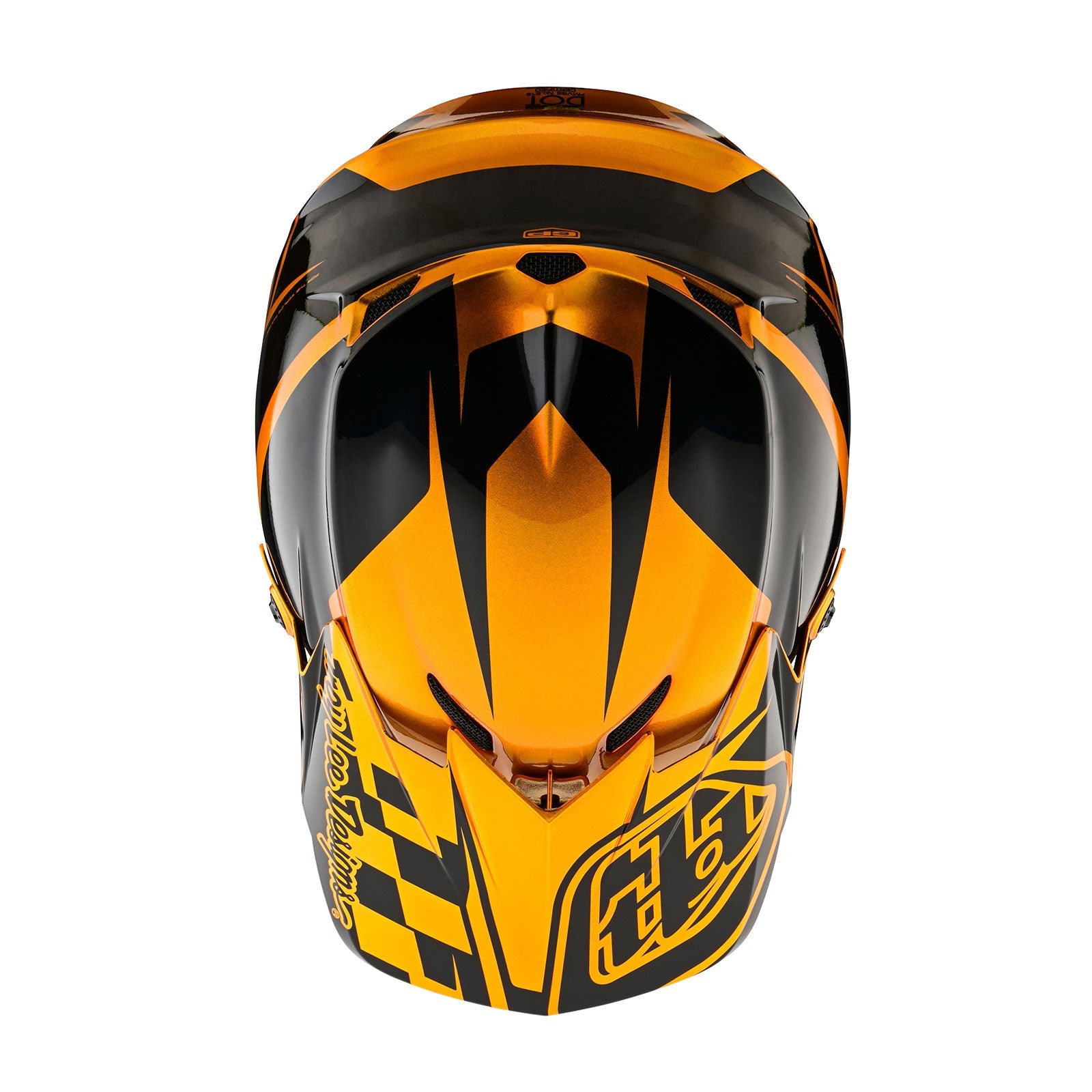 Casco Troy Lee Designs GP Moto; Check Up Gold Black