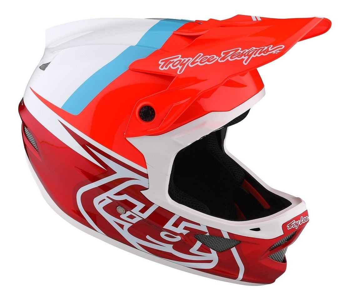 Casco Troy Lee Designs D3 Fiberlite Slant Red