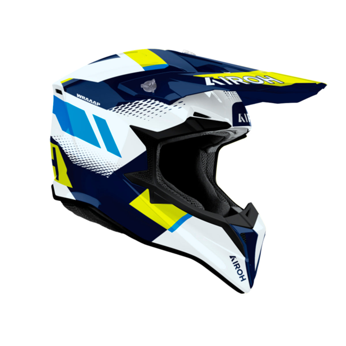 Casco para Moto Wraaap Vision Yellow/Blue Gloss Airoh