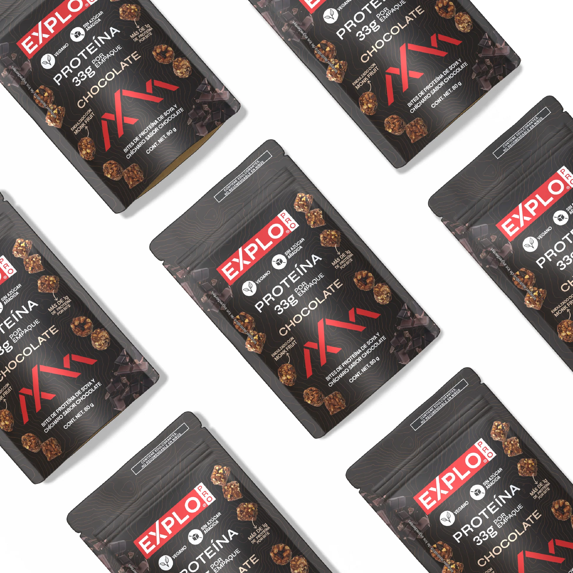 Bites de proteína EXPLO sabor Chocolate 80 g