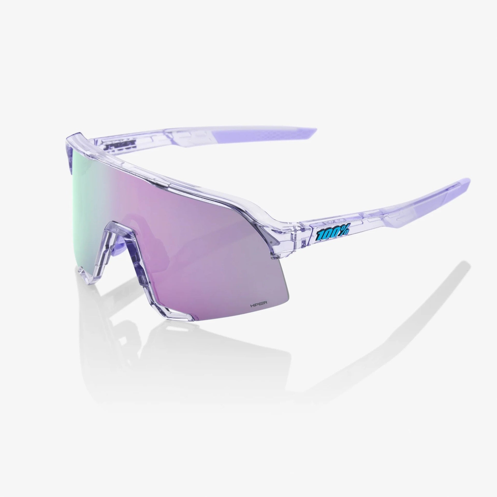 Lentes deportivos 100% S3 Polished Translucent Lavender - HiPER Lavender Mirror Lens
