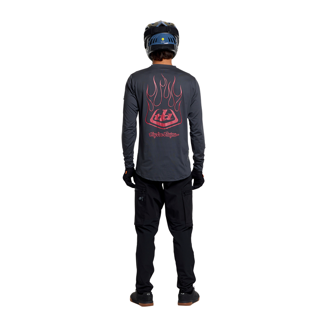 Jersey para MTB Ruckus Ride Long Sleeve Tee; Ember Carbon