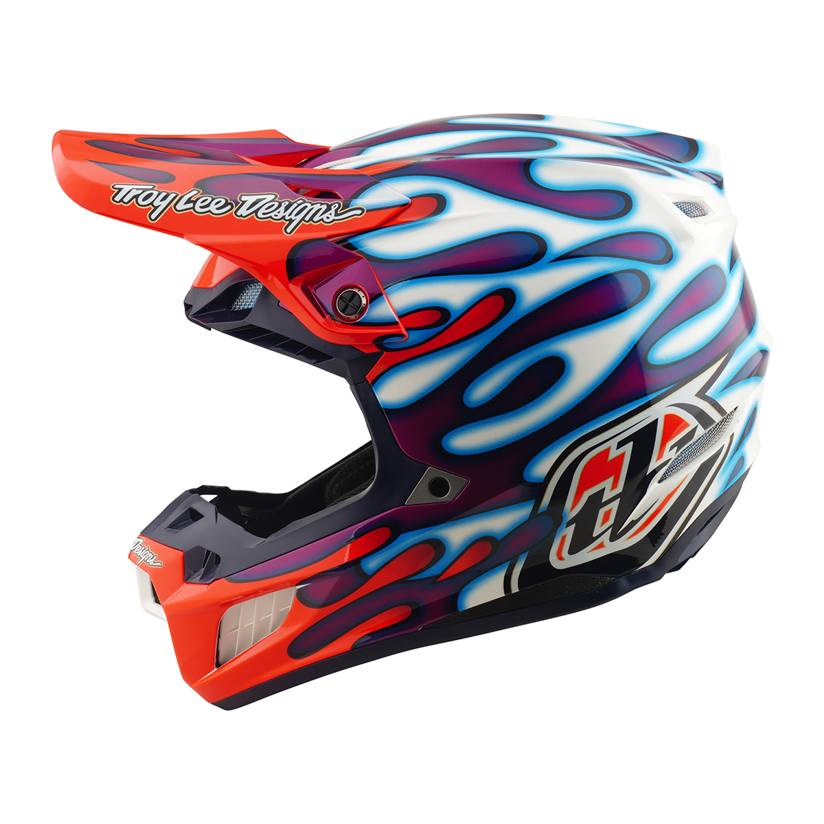 Casco Moto Troy Lee Designs Se5 Ece Composite Overspray Violet / White