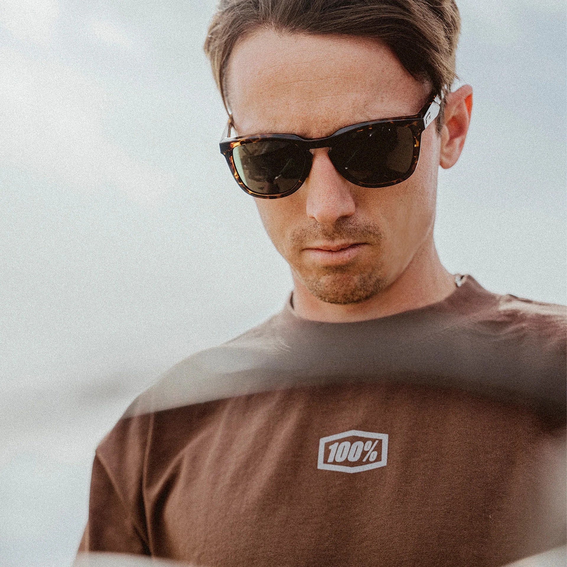 Lentes lifestyle 100% HUDSON Gloss Havana - Grey-Green Lens