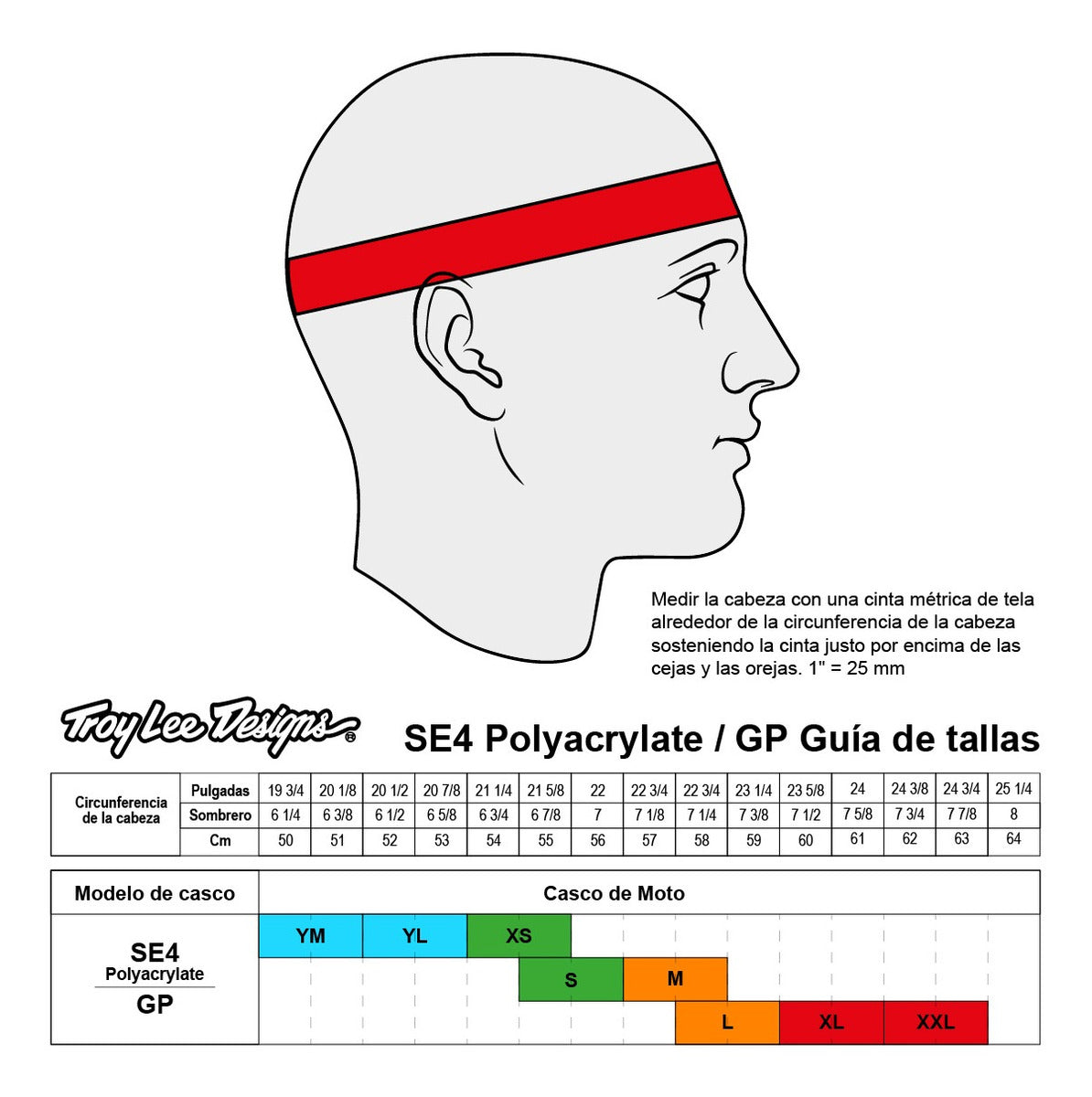 Casco Troy Lee Designs GP Moto Silhouette Red / Silver