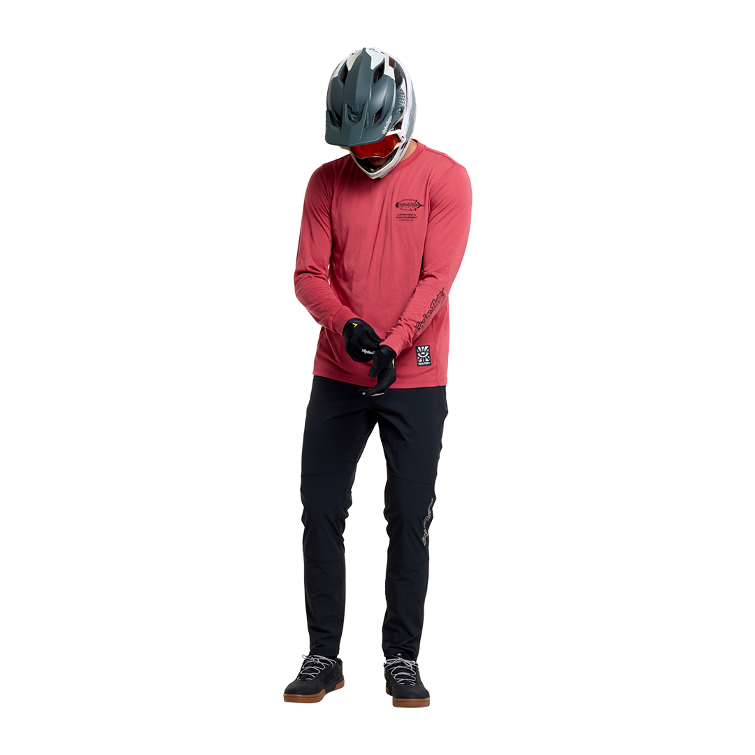Jersey para MTB Skyline Ride Long Sleeve Tee; Feathered Ember Red