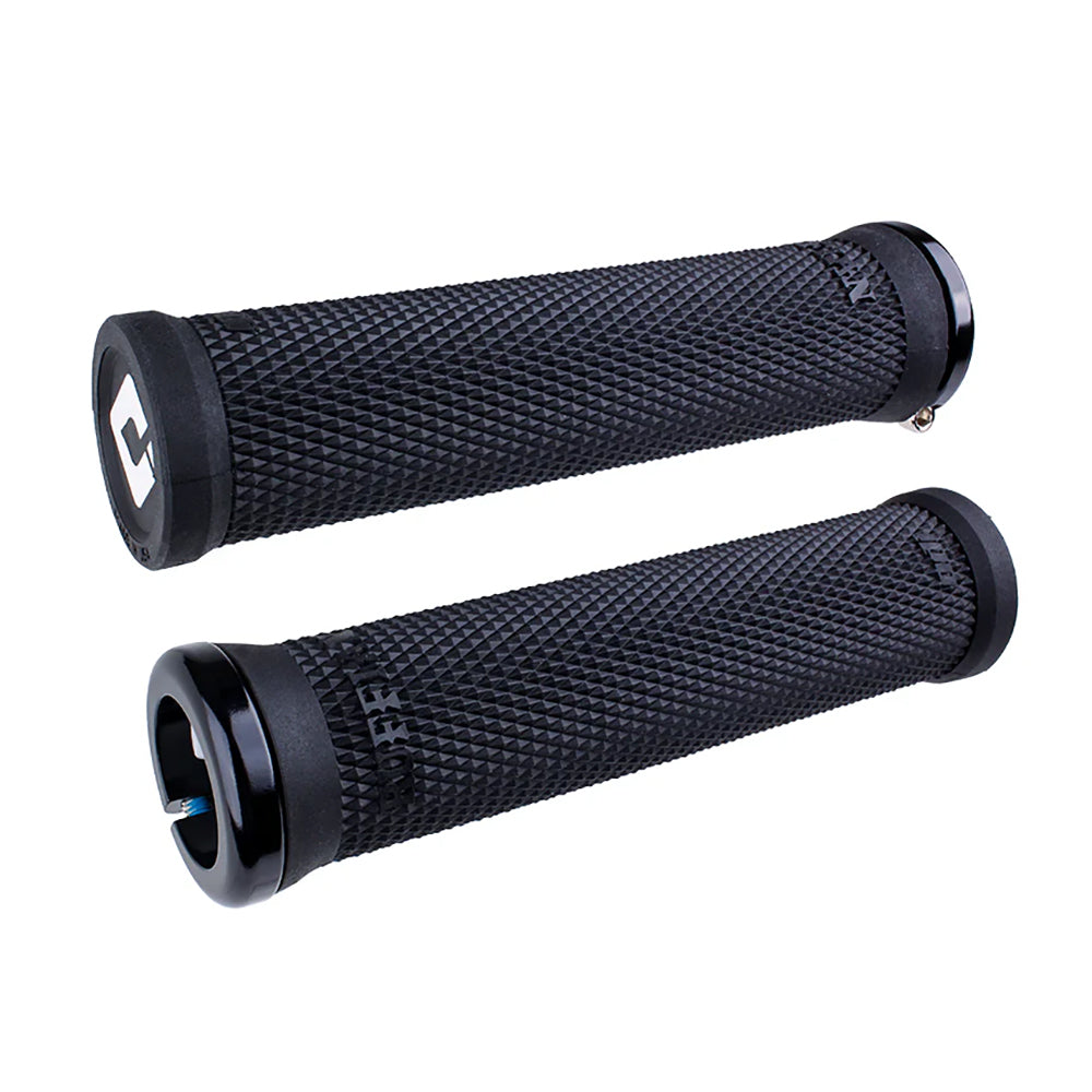 Ruffian, v2.1 Lock-On ,MTB , 30mm OD, Closed End ,135mm, Wht/Blk