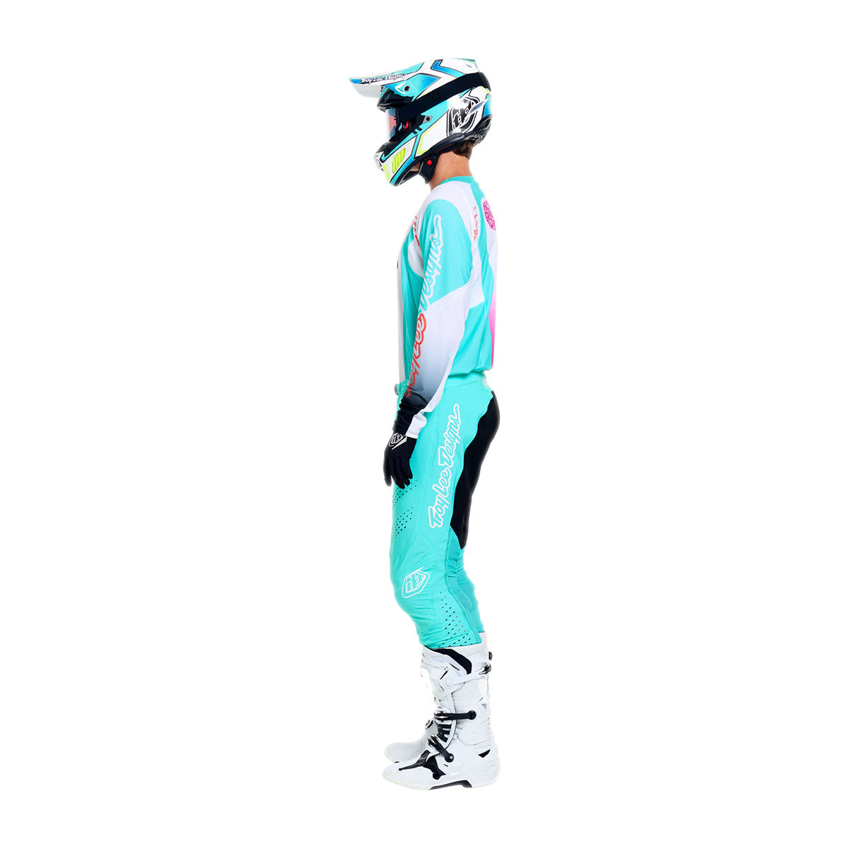 Jersey para Moto SE Pro; Sever White / Teal