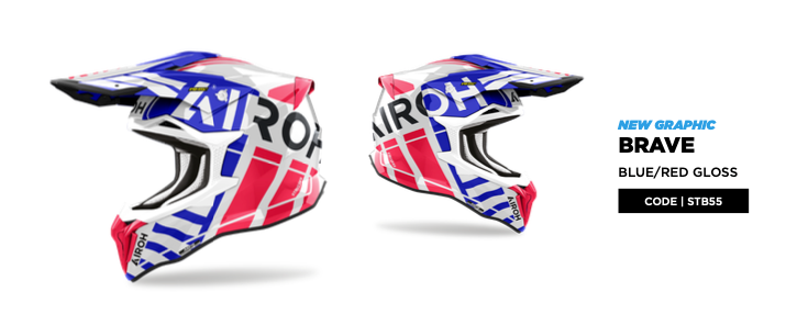 Helmet Strycker Brave Blue/Red Gloss