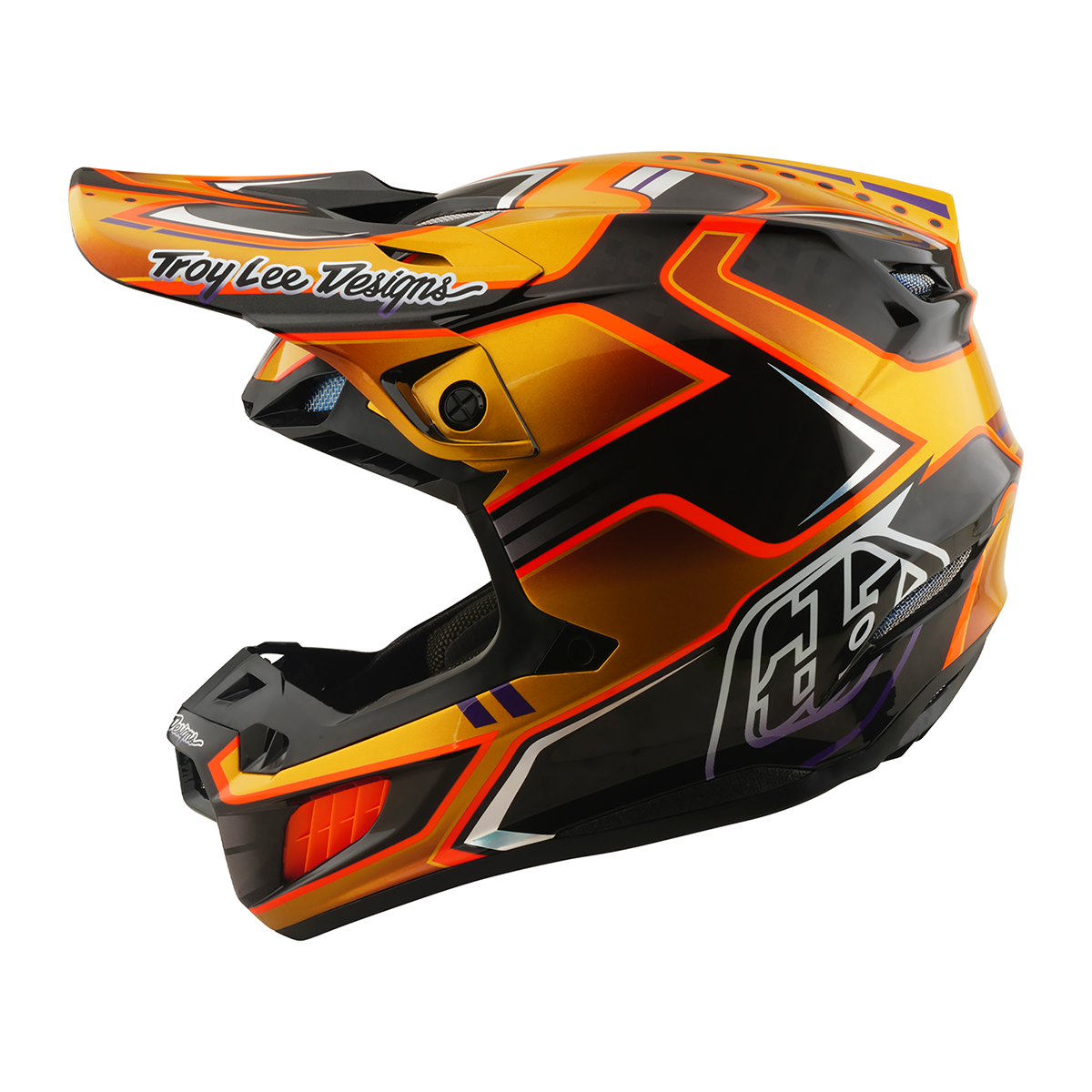 Casco para moto Troy Lee Designs SE5 ECE de Carbón Crest Gold