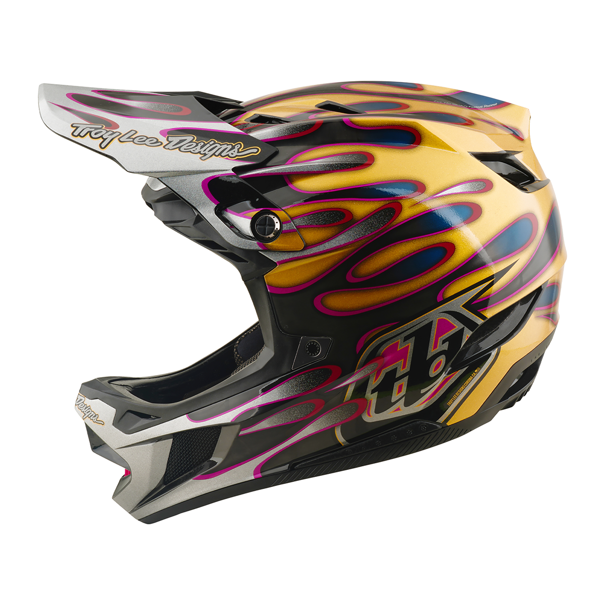 Casco MTB Troy lee designs D4 Carbón Overspray Gold / Black