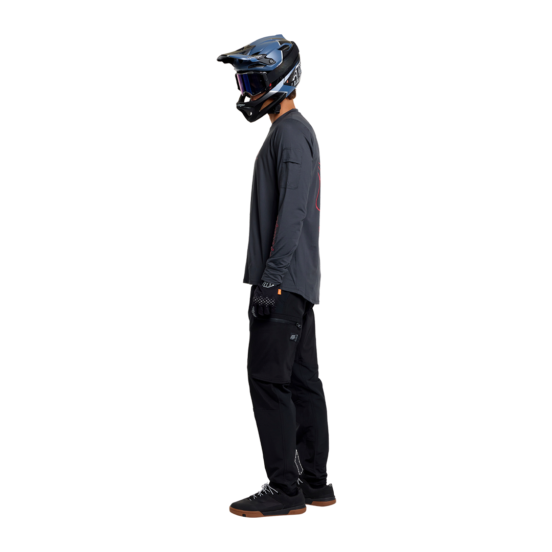 Jersey para MTB Ruckus Ride Long Sleeve Tee; Ember Carbon