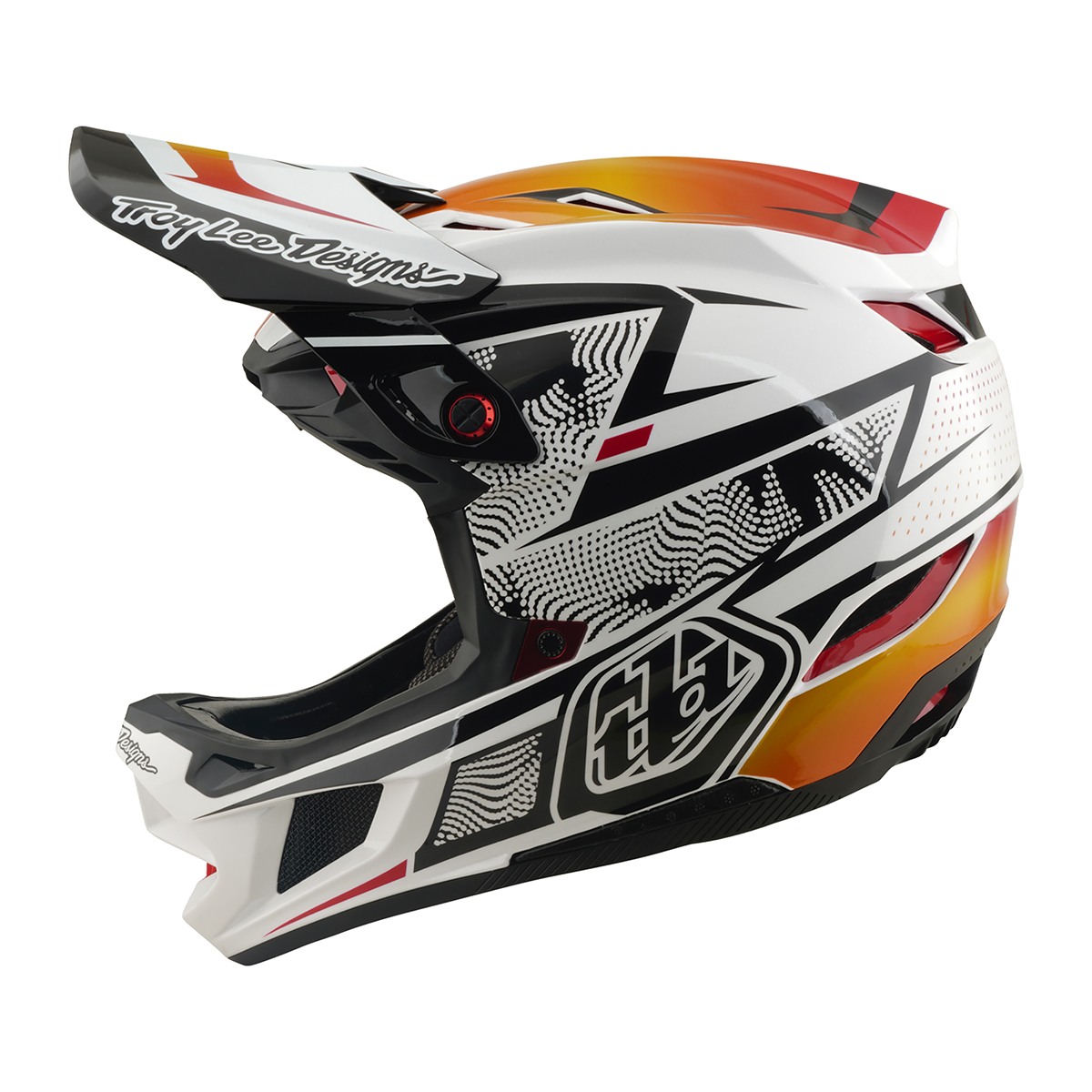 Casco MTB Troy lee designs D4 Composite Lined Up White