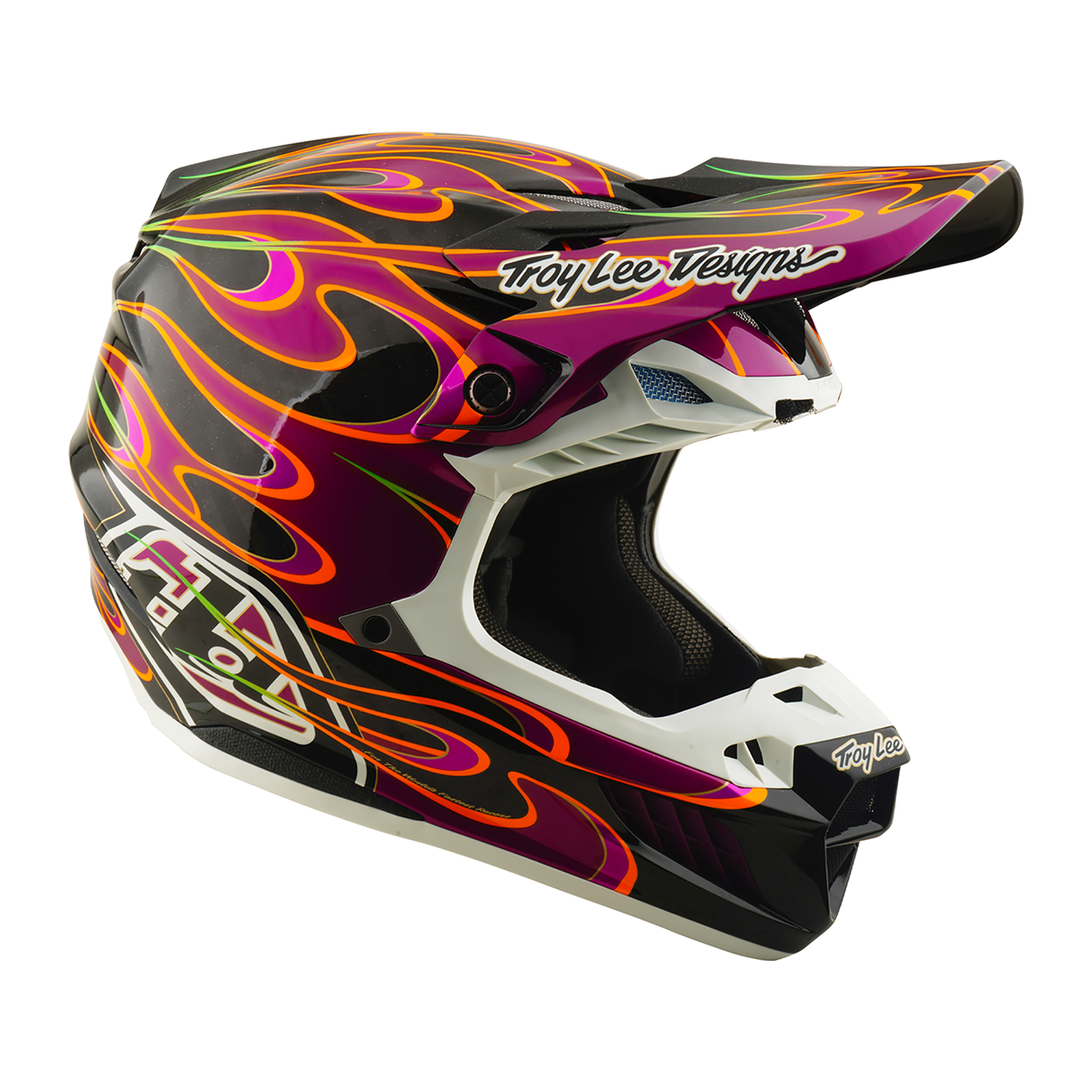 Casco para moto Troy Lee Designs SE5 ECE de Carbón Torched Black / Violet
