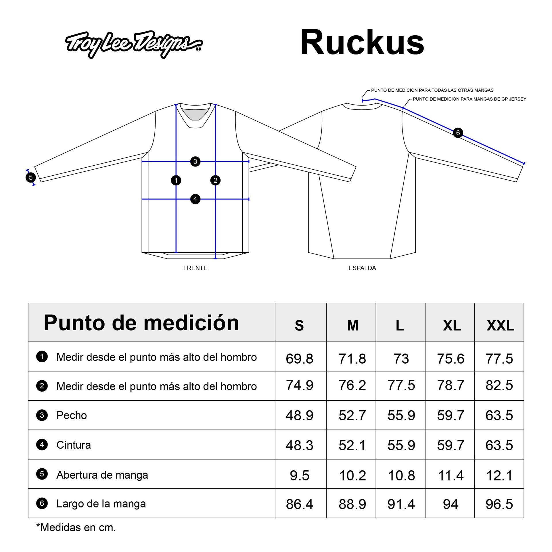 Playera manga larga para MTB Ruckus Ride; Waves Dawn Blue