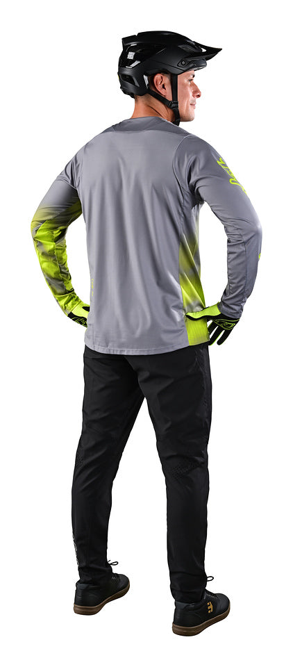 Jersey Troy Lee Designs Skyline Chill Manga Larga Waves Lt Gray