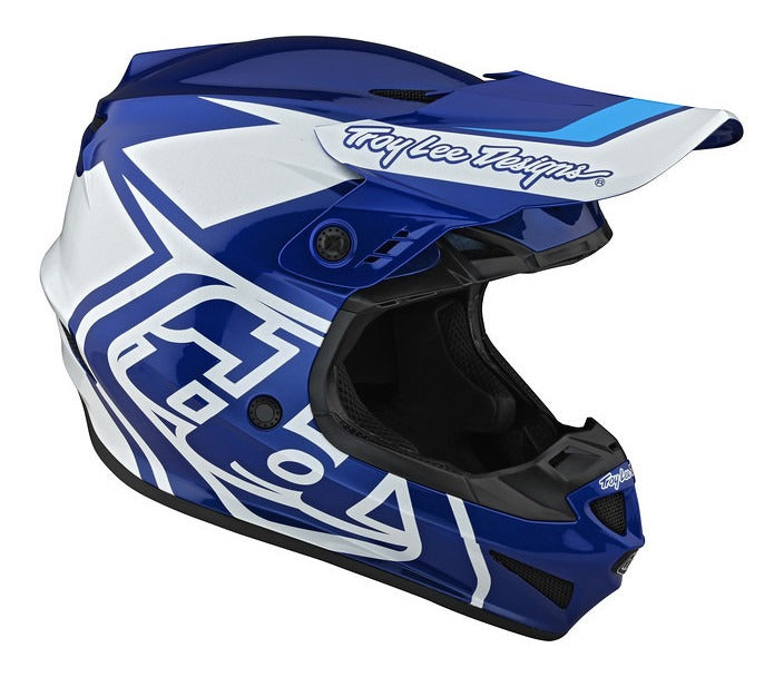 Casco Troy Lee Designs GP Moto Overload Blue / White