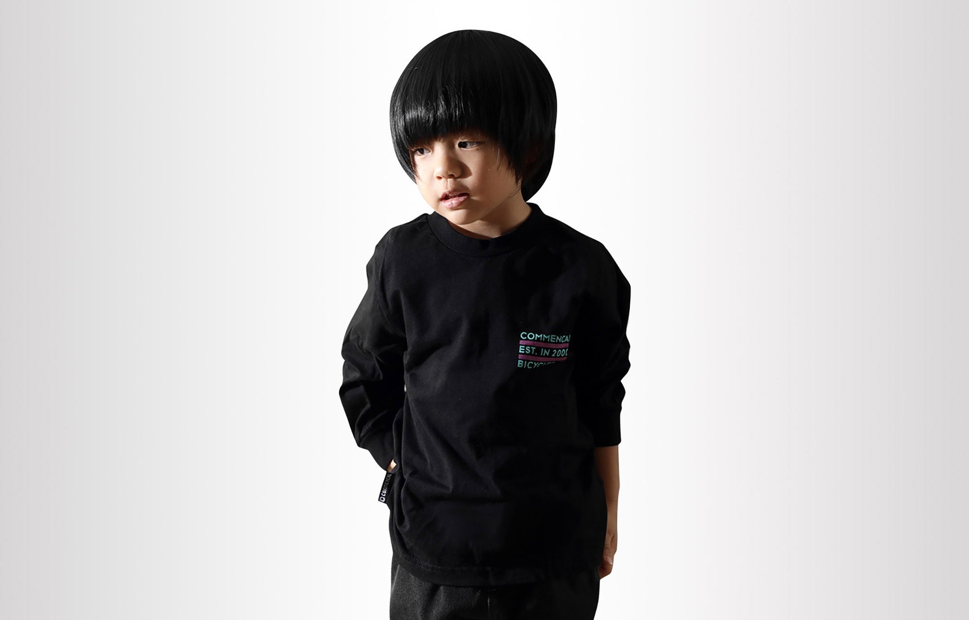 Camiseta Manga Larga Commencal Kids Neon Black