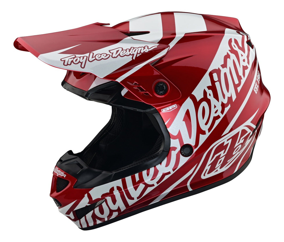 Casco Troy Lee Designs GP Moto Slice Red / White