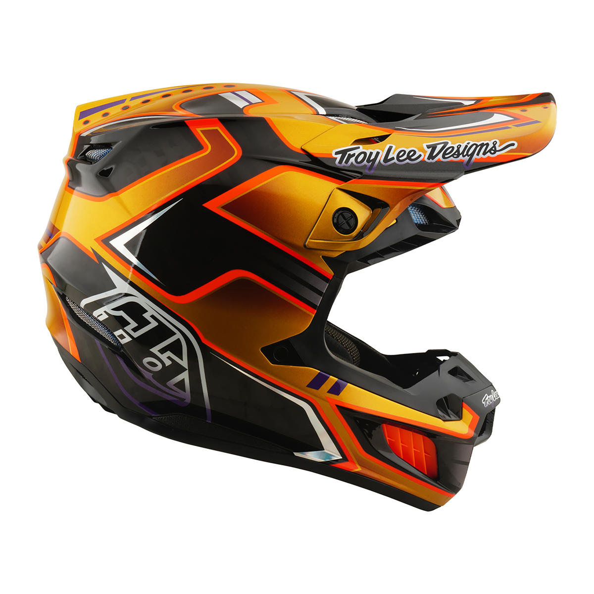 Casco para moto Troy Lee Designs SE5 ECE de Carbón Crest Gold