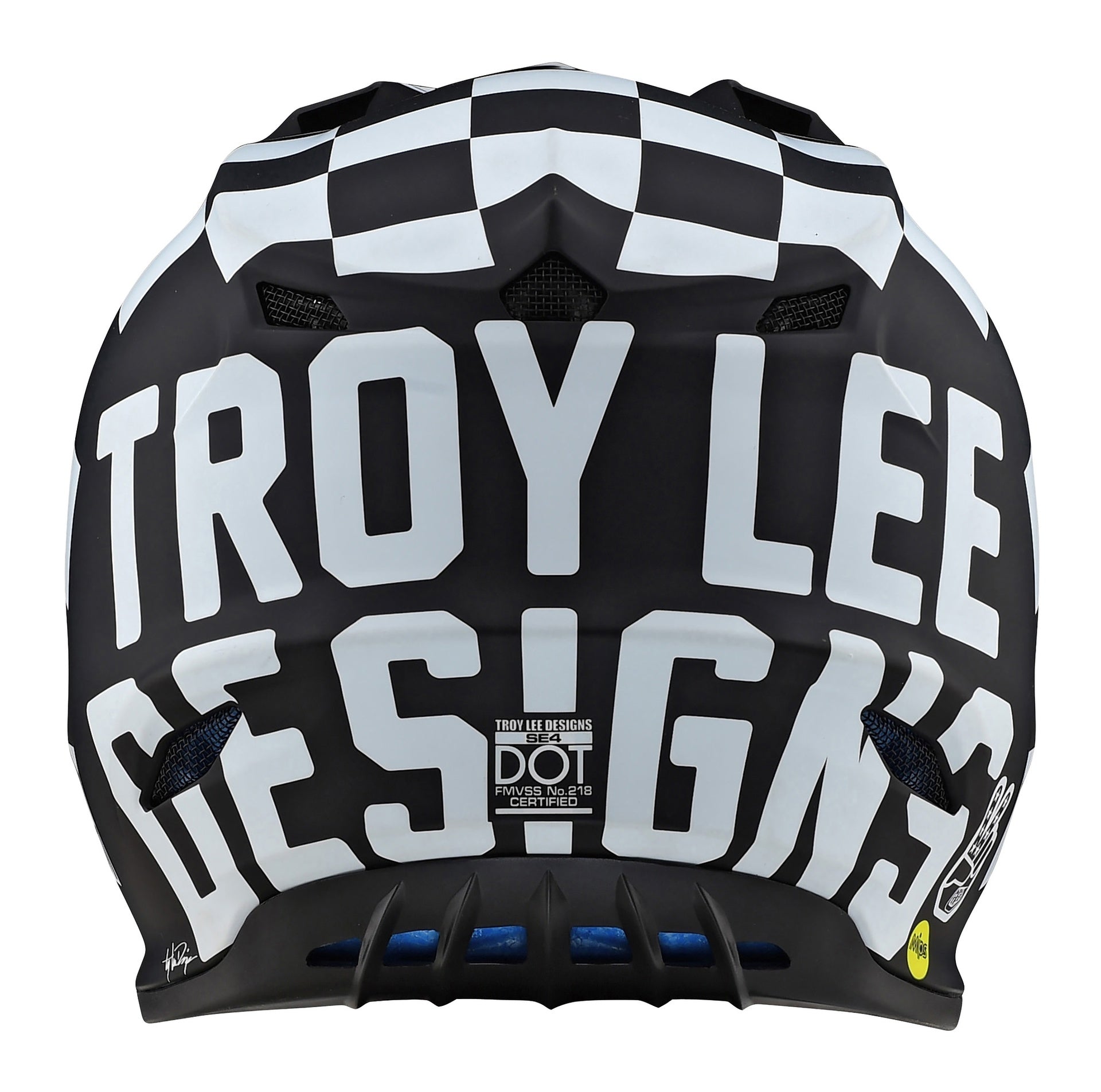 Casco Troy Lee Designs Se4 Polyacrylite Checker Black / White