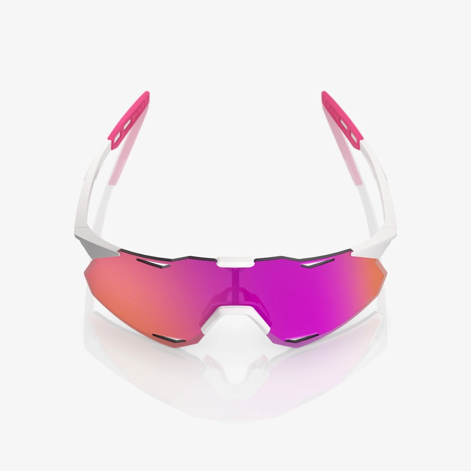 Lentes deportivos 100% HYPERCRAFT XS Matte White/Pink - HiPER Vital Pink Mirror Lens
