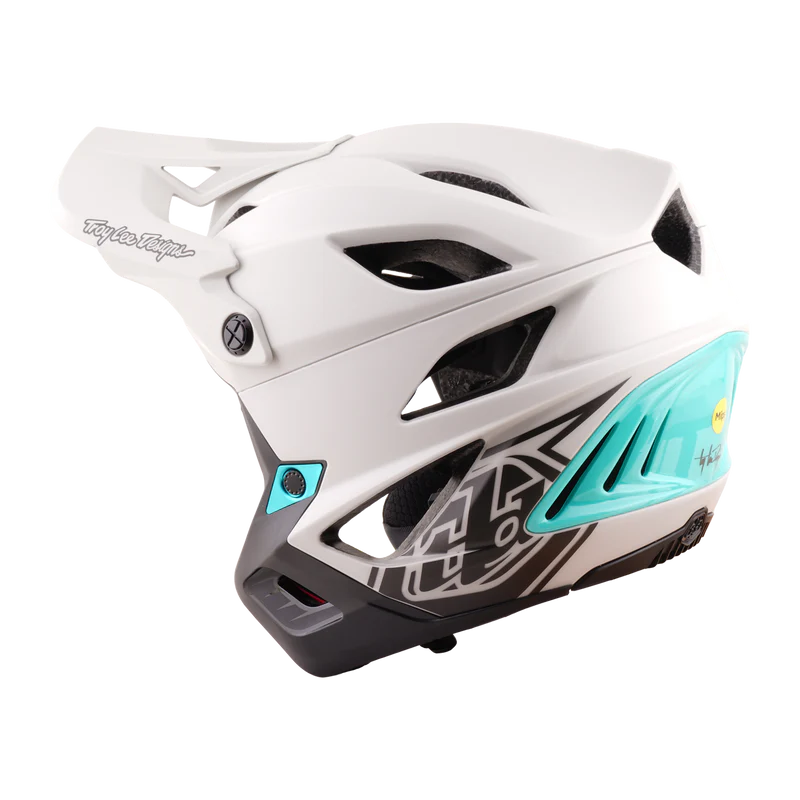 Stage Stunt Helmet; Drone Pumice / Real Teal