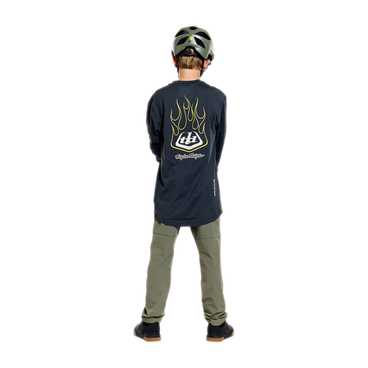 Playera juvenil manga larga para MTB Ruckus Ride; Pressed Carbon
