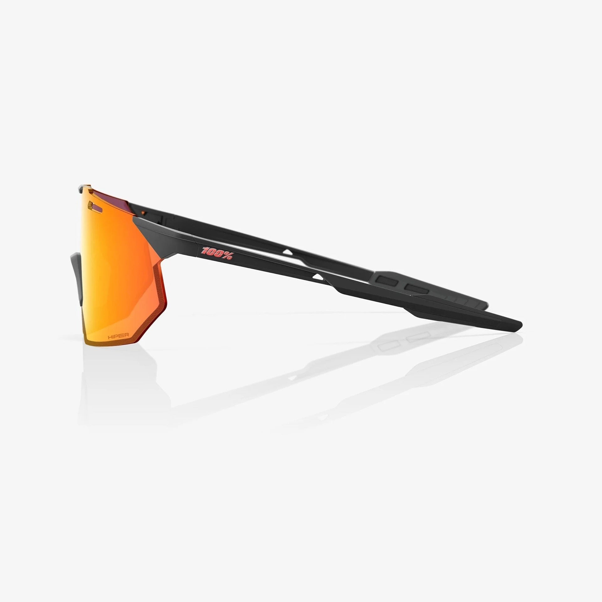 Lentes deportivos 100% HYPERCRAFT SQ - Soft Tact Black - HiPER Red Multilayer Mirror Lens
