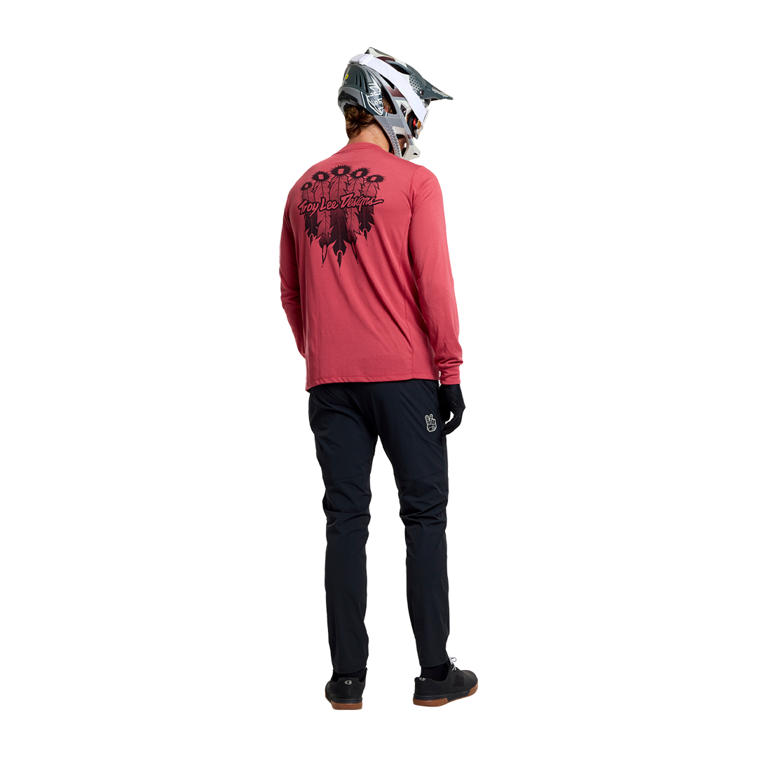 Jersey para MTB Skyline Ride Long Sleeve Tee; Feathered Ember Red