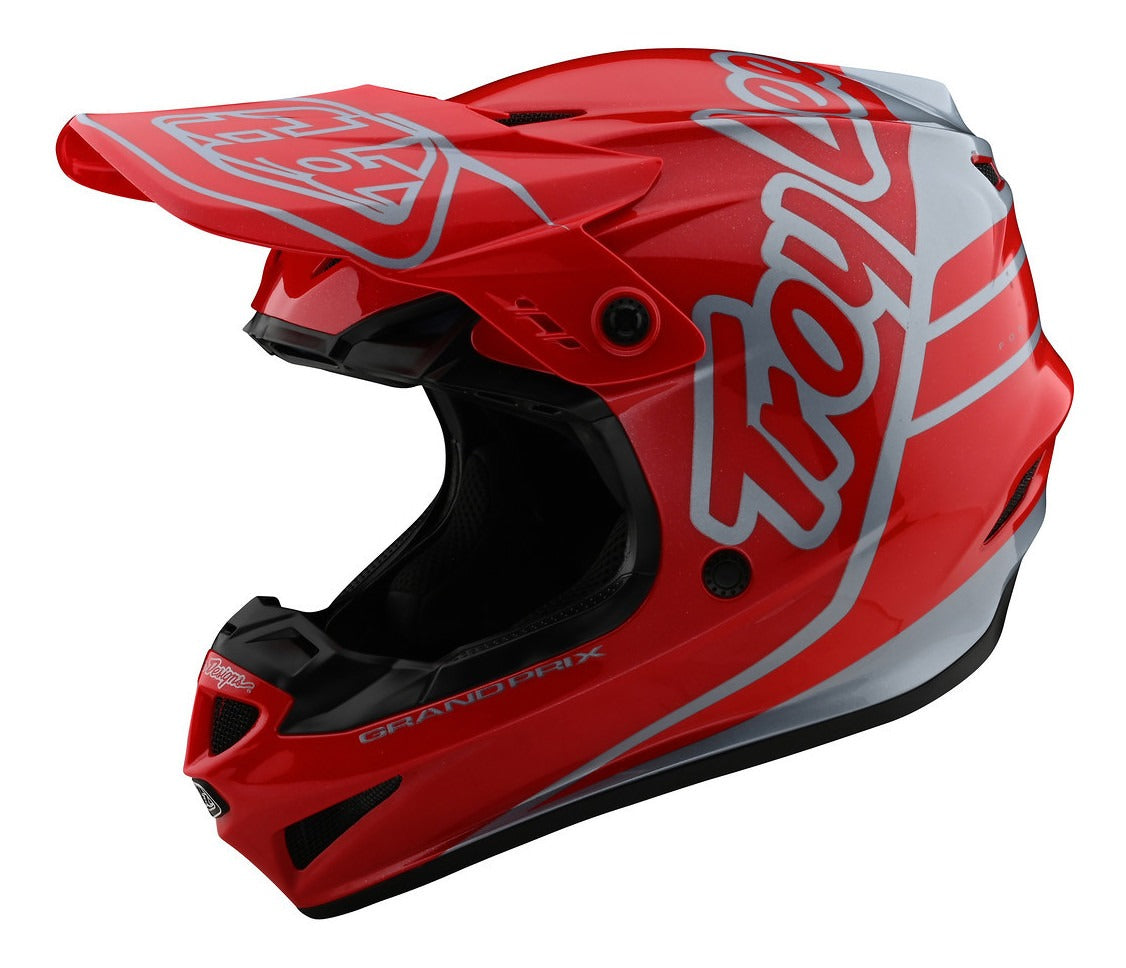 Casco Troy Lee Designs GP Moto Silhouette Red / Silver