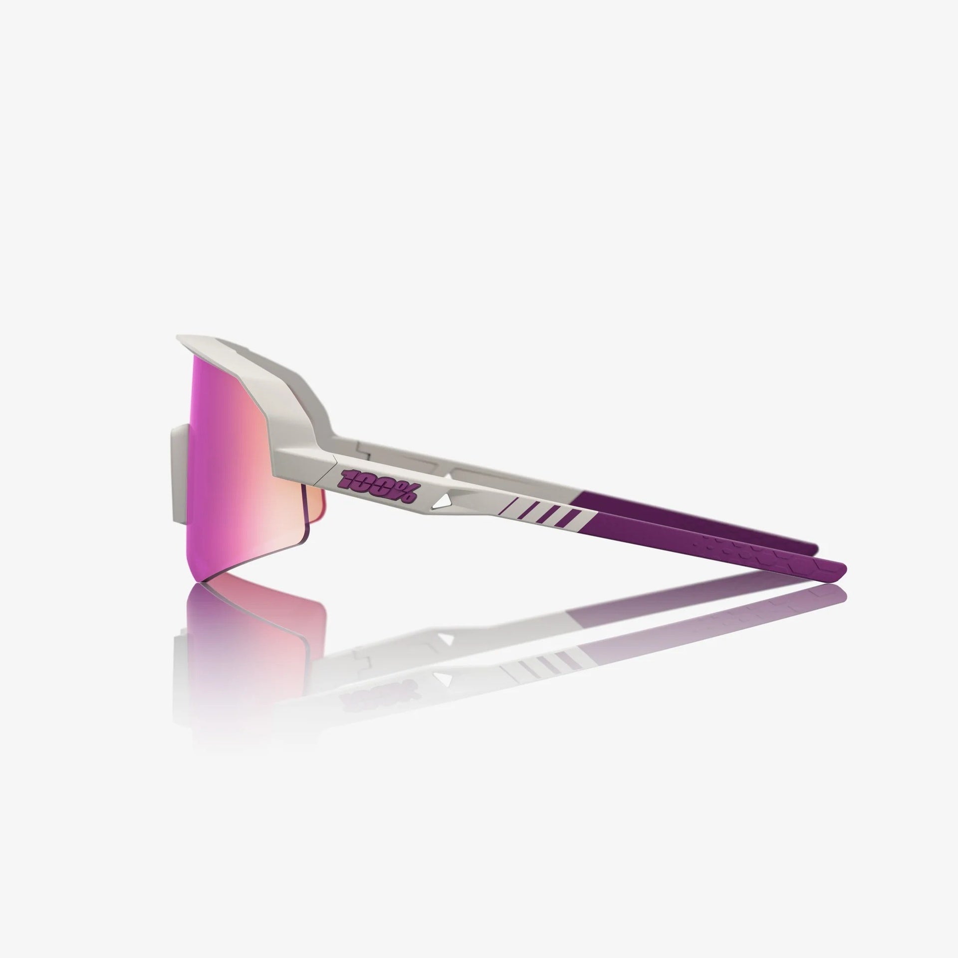 Lentes deportivos 100% SLENDALE SL - Matte Chalk - Purple Mirror