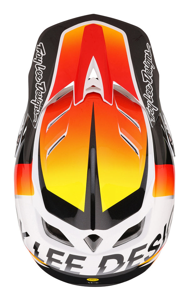 Casco Troy Lee Designs D4 Composite Qualifier White / Orange